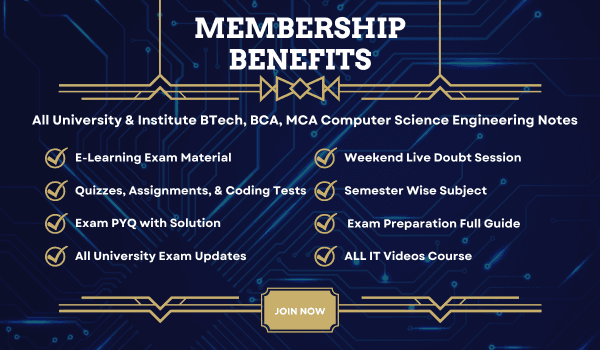 membership | All BTech, BCA, MCA Computer Science Study Material & more.